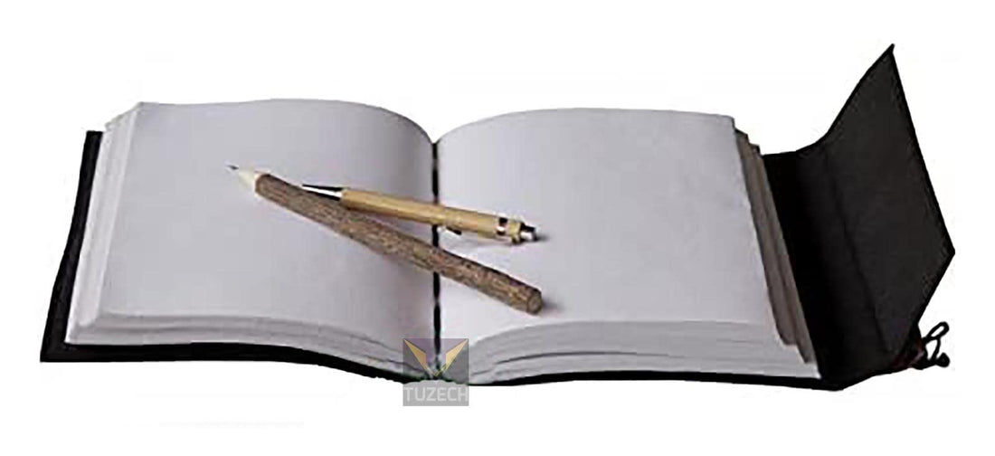TUZECH Avengers embossed 10 inches Handmade Leather Journal With Stones / Art Sketchbook & Travel diary with Vintage lock Latch 7 x 10 Inch-Tuzech store