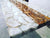 TUZECH Customized White Agate Stone with Golden Petrified/Marble Dining Table for 2 4 6 8 Living Room Table Bar Counter Wall Décor Ceiling Frame