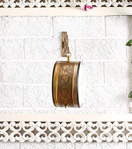 Tuzech Brass Finish Antique Style Round Hanging Wall Mount Home Decor Double Side Wall Clock Creative Classic and British Look Clock Best for Gift-Tuzech store