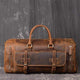 Vintage Crazy Horse Leather men's Travel Duffle luggage Bag Gym Sports Overnight Weekend (24 in)-Tuzech store