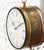Tuzech Brass Finish Antique Style Round Hanging Wall Mount Home Decor Double Side Wall Clock Creative Classic and British Look Clock Best for Gift-Tuzech store