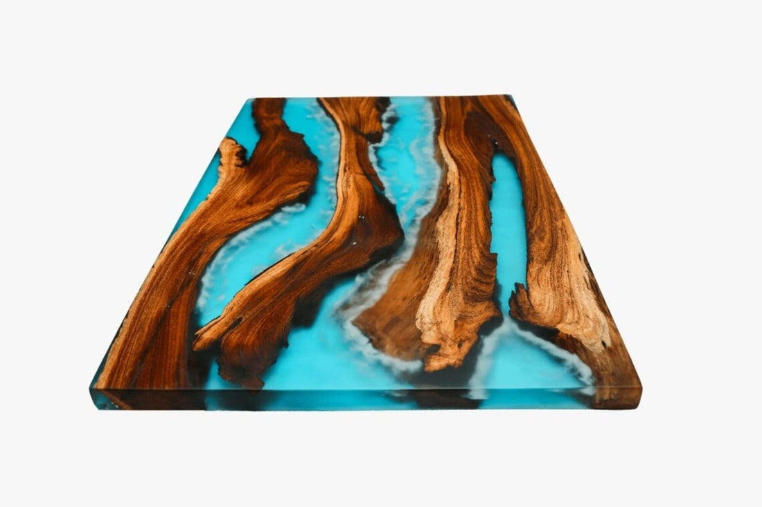 Customized Large Epoxy Table, Resin River Dining Table, Transperent Blue Epoxy River Table for 2, 4, 6, 8 Flexible and Customized, Living Room Table, Home décor-Tuzech store