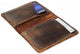 Leather Bifold Wallet Holds Travel Front Pocket Pouch Vintage Handmade Leather 6.5X 4 inches (Brown)-Tuzech store