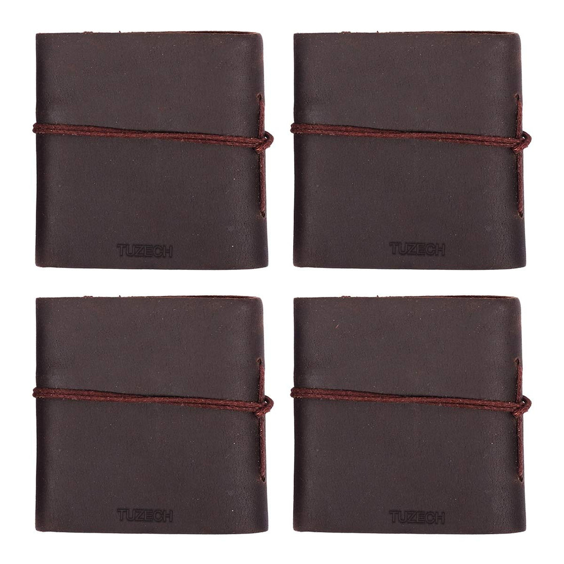 Tuzech Handmade Leather Set of 4 Mini Scrapbook Notebook Diary Blank Unlined Diary For Office||Artist|| Architect||Restaurants Vintage Journal for Men and Women-Tuzech store