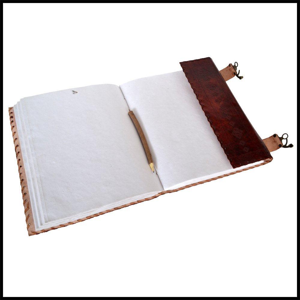 Seven Chakra Leather Journal & Handmade Paper Diary Notebook Journal for Personal Use or Gift, Office Supplies Size 10 x 13 inches (Brown)) Antique Handmade, Daily Notepad for Men & Women-Tuzech store