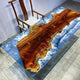 TUZECH Natural Wood Resin Epoxy Realistic Unique Sky Blue Epoxy Table Coastal Table Top Dining Table Coffee Table Side/End Table Home Décor