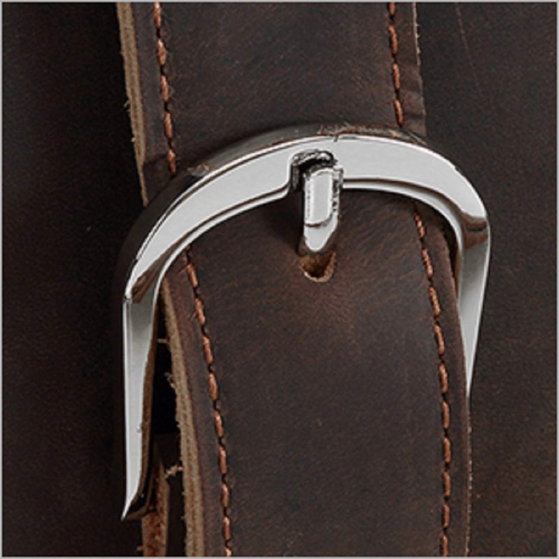 Men's Retro Full Grain Leather 16'' Briefcase Shoulder Messenger Bag Fit 16 Laptop (2019 Version)-Tuzech store