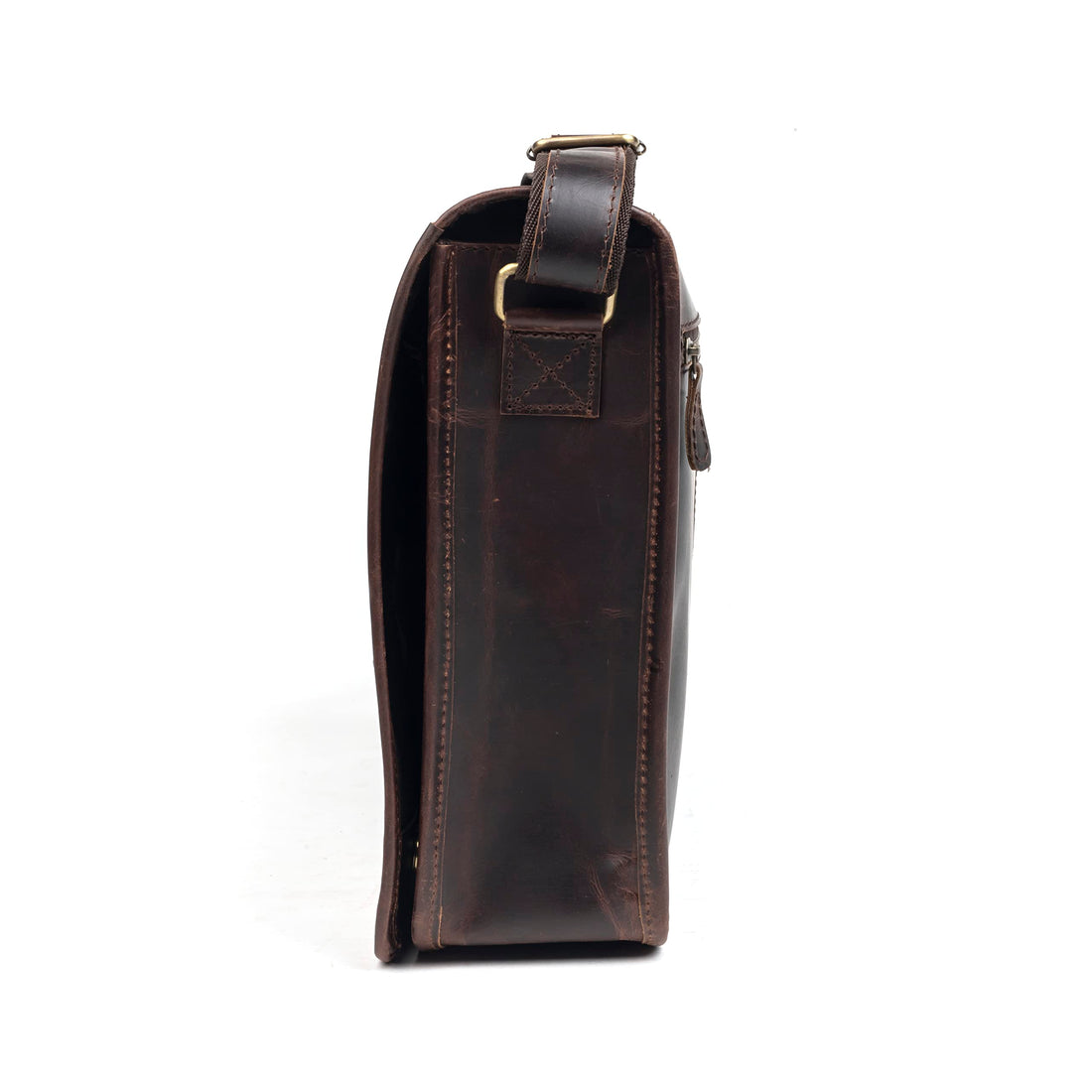 TUZECH Genuine Leather Bag Handmade Vintage Rustic Cross Body Messenger Laptop Bag Courier Satchel Bag Gift Men Women Bag (Dark Brown)
