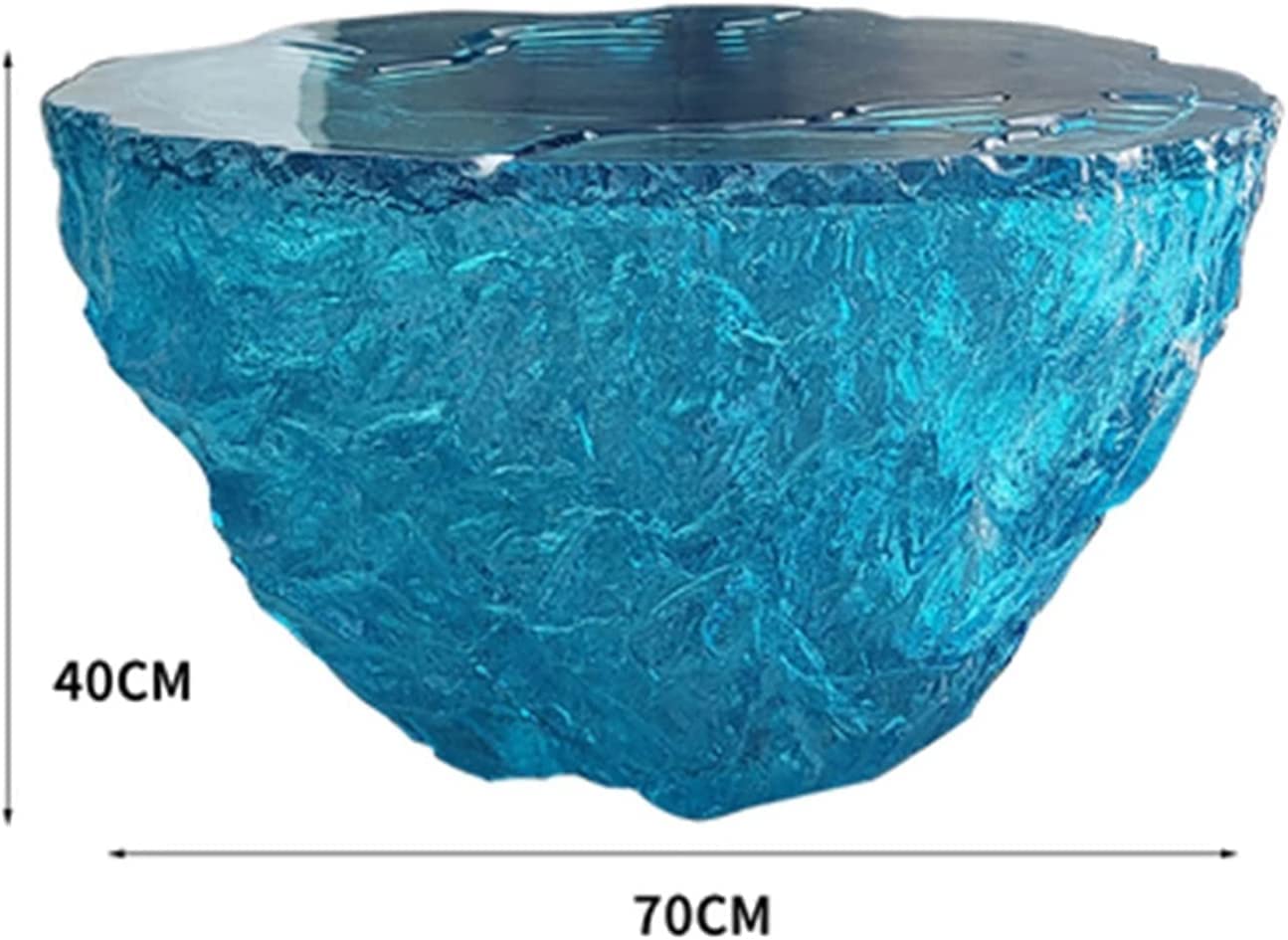 Living Room Coffee Table Modern Living Room Blue Ocean Resin Coffee Table Tables Transparent Round Decoration Floor Sculpture Large Ornament Small Coffee Table