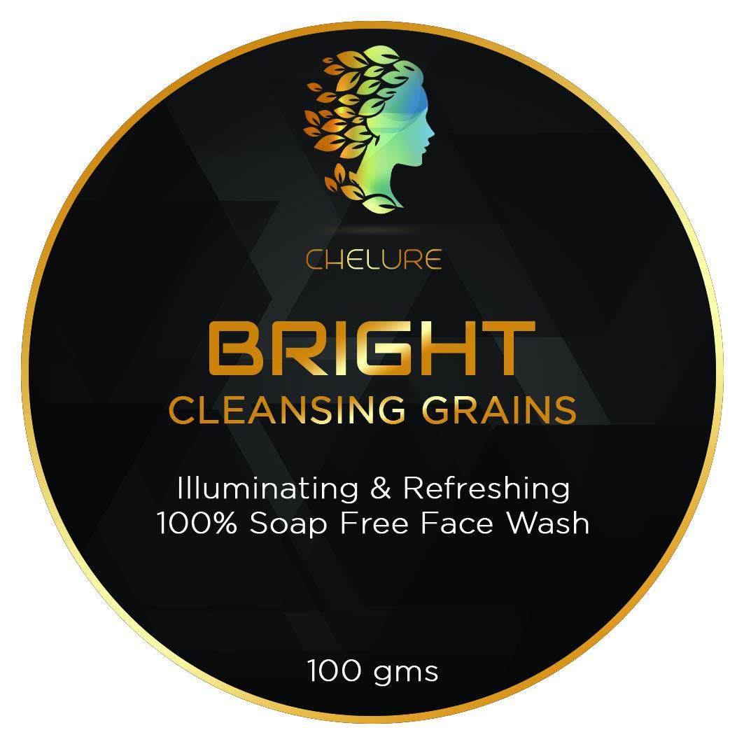 Chelure Bright Cleansing Grains Illuminating & Refreshing 100% Soap Free Facial Scrub (100GM)-Tuzech store