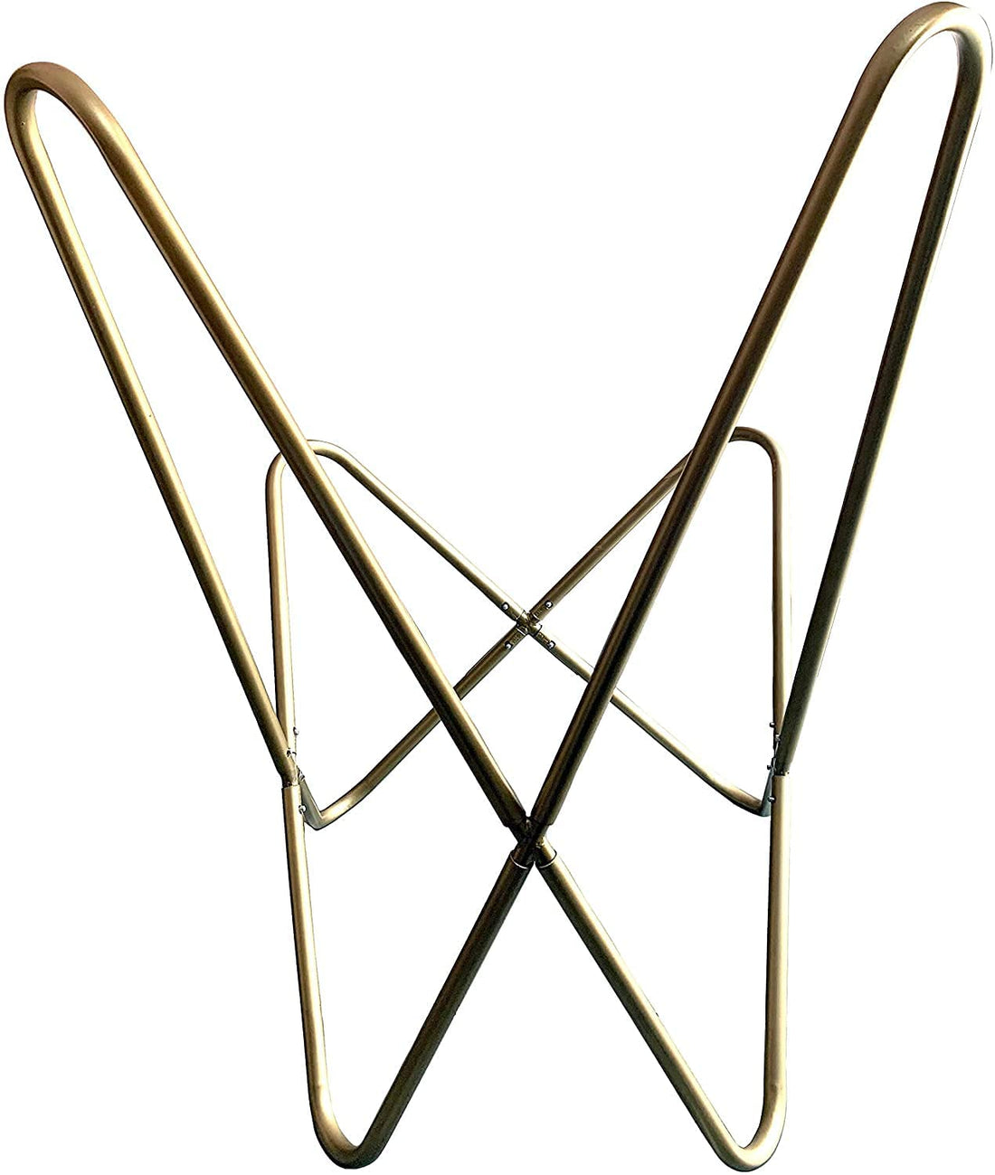 TUZECH Leather Living Room Chairs-Butterfly Chair Brown Handmade with Powder Coated Folding Iron Frame Leather Butterfly Chair-Tuzech store
