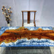 TUZECH Natural Wood Resin Epoxy Realistic Unique Sky Blue Epoxy Table Coastal Table Top Dining Table Coffee Table Side/End Table Home Décor