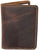 Leather Bifold Wallet Holds Travel Front Pocket Pouch Vintage Handmade Leather 6.5X 4 inches (Brown)-Tuzech store