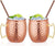 HandCrafted Moscow Mule Hand Hammered Copper 16 Ounce Drinking Mugs Set Classic Riveted Handles-Tuzech store