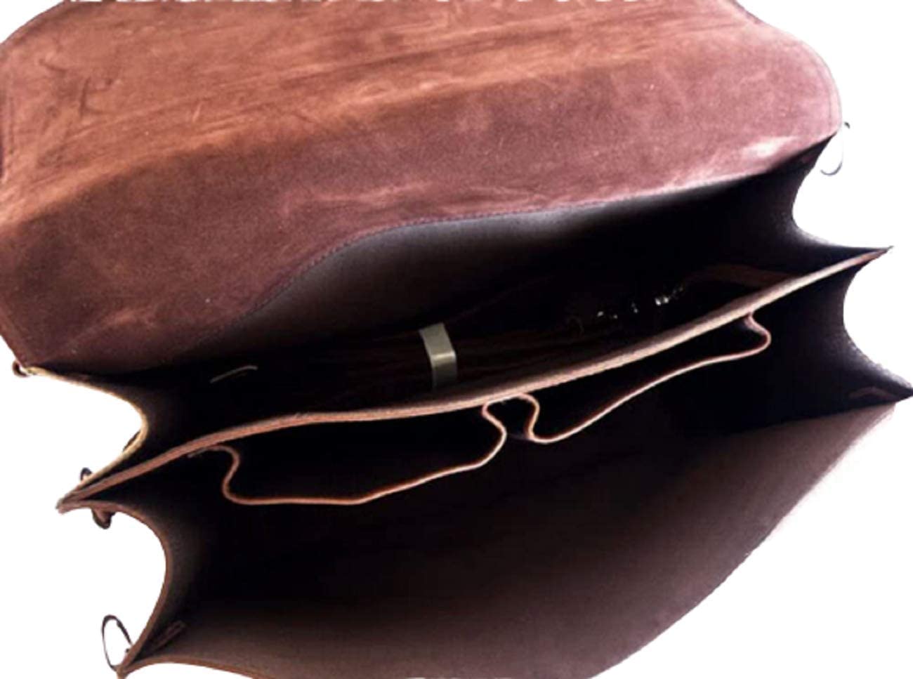 Men's Retro Full Grain Leather 16'' Briefcase Shoulder Messenger Bag Fit 16 Laptop (2019 Version)-Tuzech store