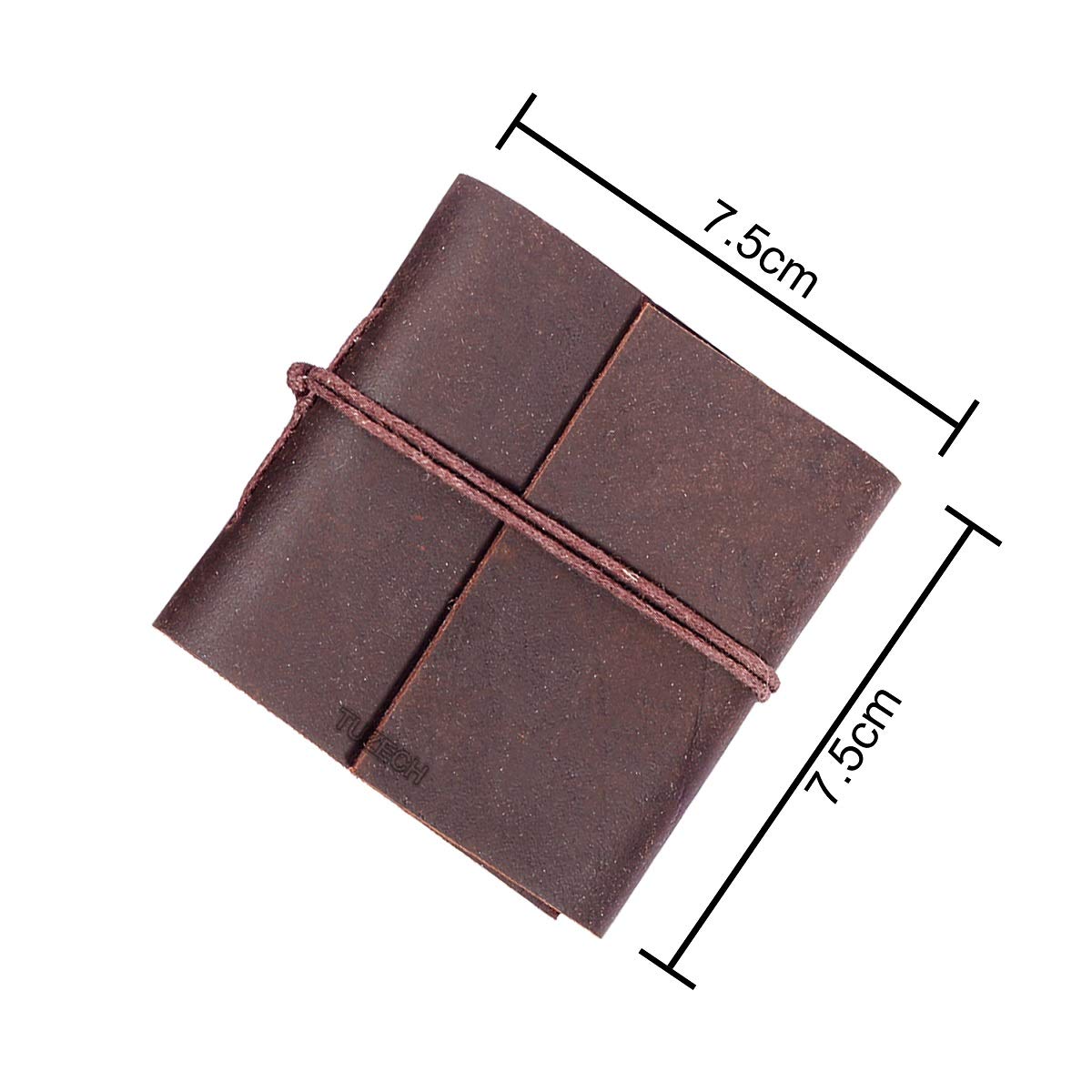 Tuzech Handmade Leather Set of 4 Mini Scrapbook Notebook Diary Blank Unlined Diary For Office||Artist|| Architect||Restaurants Vintage Journal for Men and Women-Tuzech store