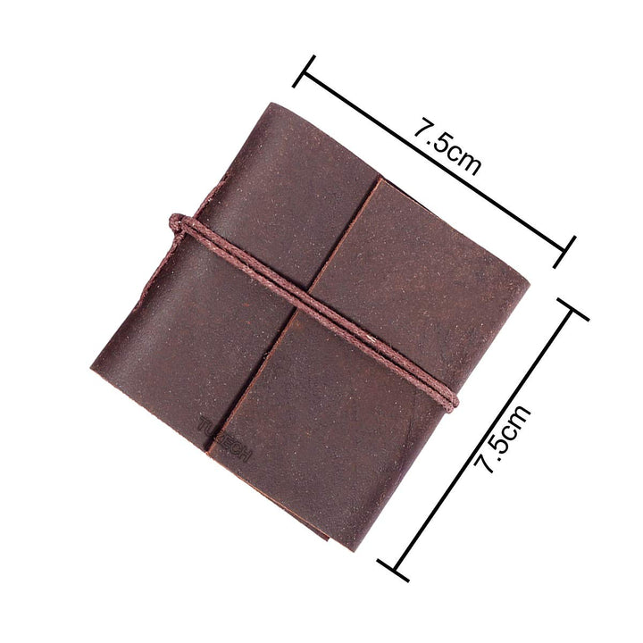 Tuzech Handmade Leather Set of 4 Mini Scrapbook Notebook Diary Blank Unlined Diary For Office||Artist|| Architect||Restaurants Vintage Journal for Men and Women-Tuzech store