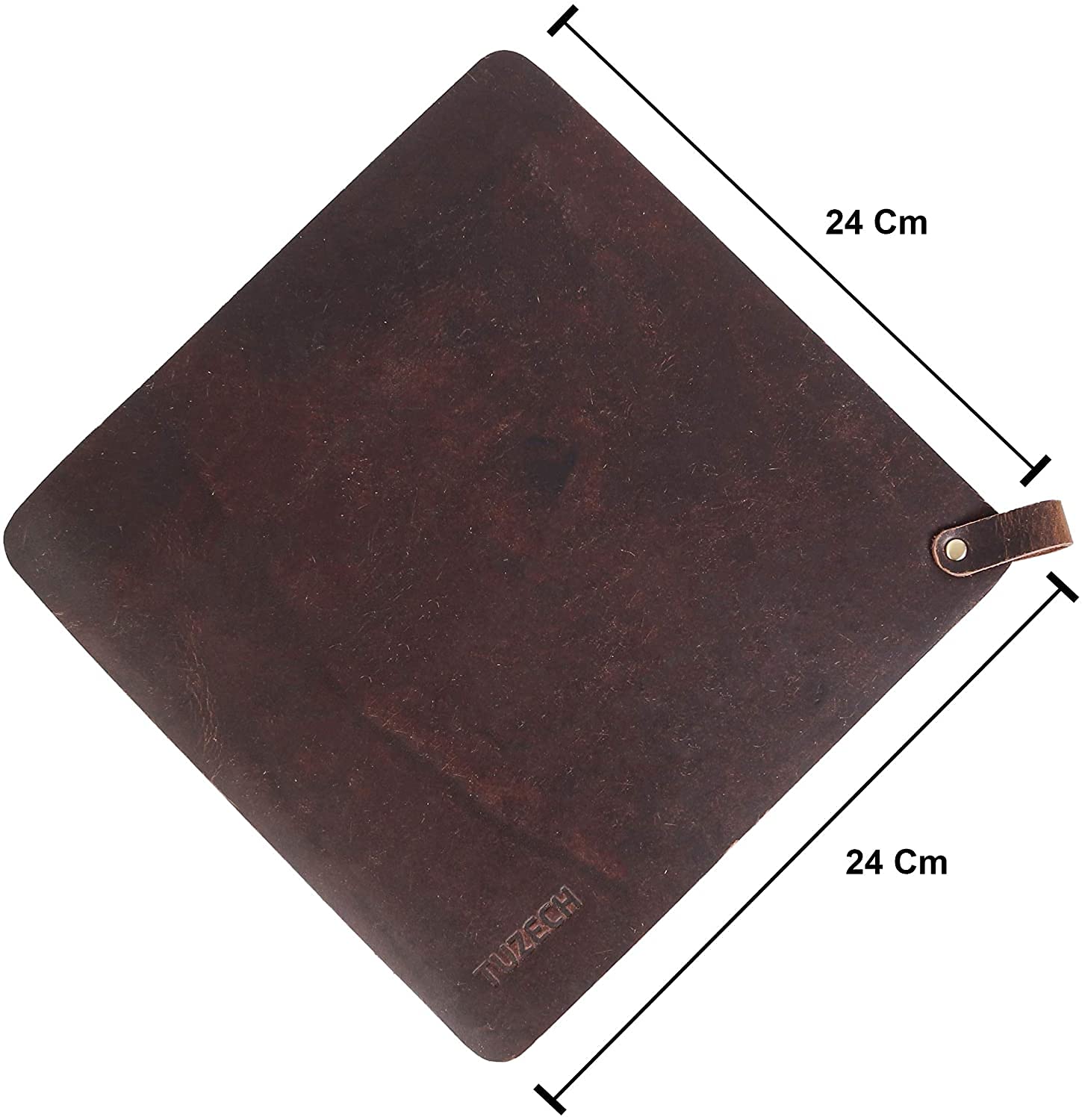 TUZECH Leather Potholder Sheet, Cookware Kitchen & Bakery Supplies, Home Essentials, Protection Sheet, Handmade Brown Color (9.5x9.5 Inches)-Tuzech store
