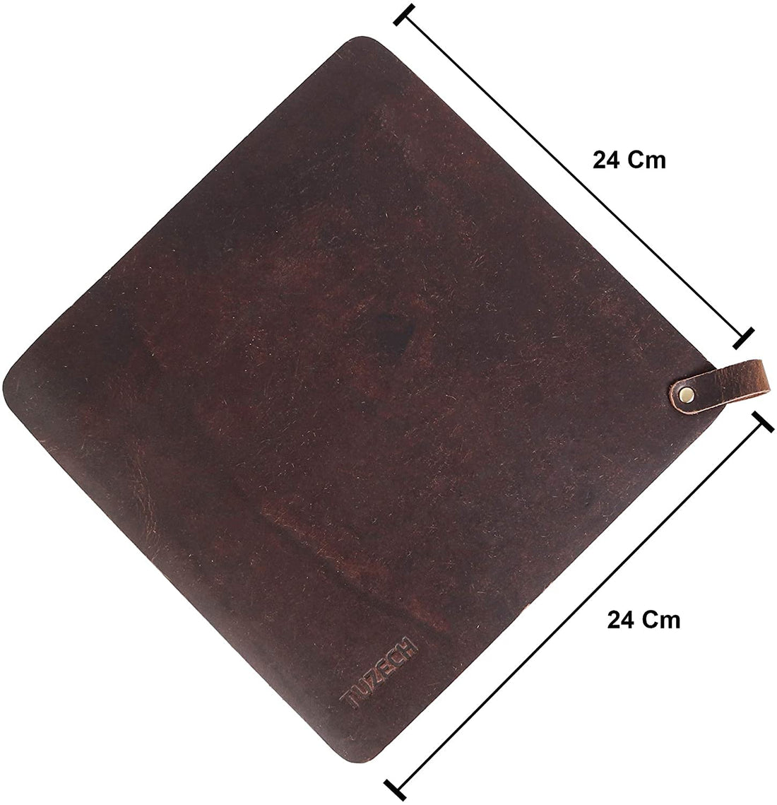 TUZECH Leather Potholder Sheet, Cookware Kitchen & Bakery Supplies, Home Essentials, Protection Sheet, Handmade Brown Color (9.5x9.5 Inches)-Tuzech store