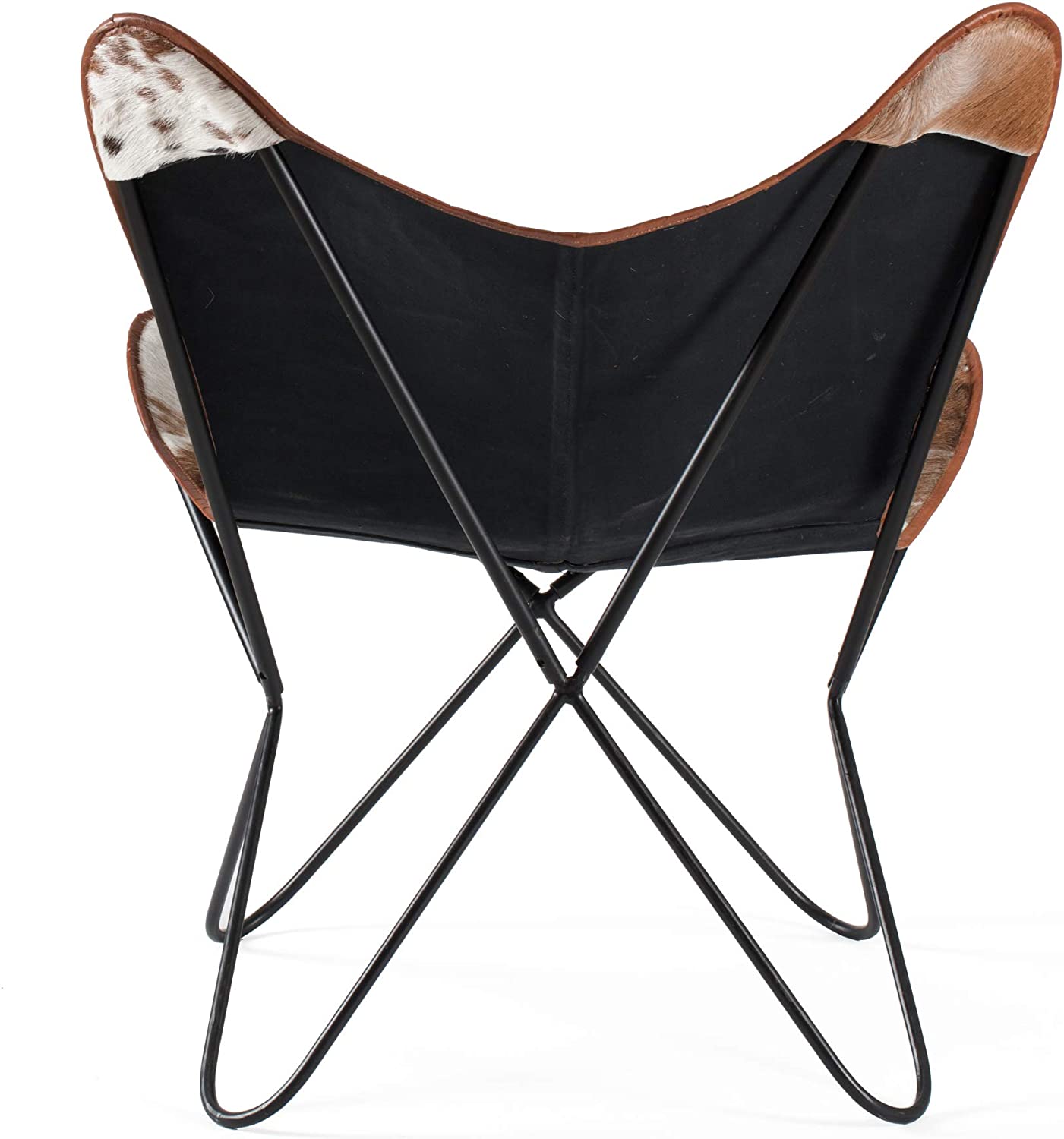 Butterfly Chair - Genuine Leather - Handmade, Solid Iron Frame - Industrial Lounge Chair - Modern Iconic Recliner-Tuzech store