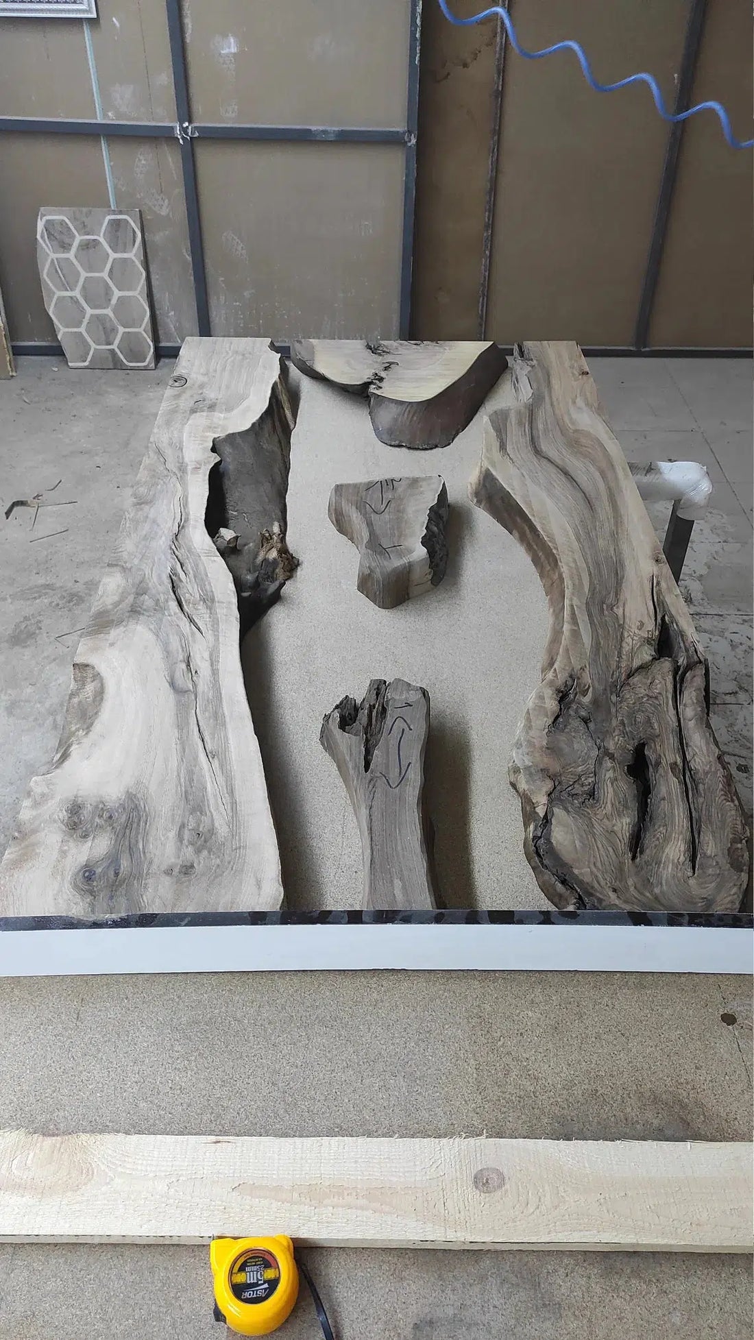 Personalized LARGE EPOXY TABLE, Resin Dining Table For 2 , 4 , 6, 8 River Dining Table Top, Wood Epoxy Coffee Table Top, Living Room Table-Tuzech store
