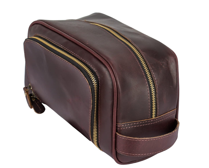 Tuzech Handmade Travel Toiletry Bag Dopp Kit - Shaving Kit Hanging Zippered Makeup Bathroom Cosmetic Pouch