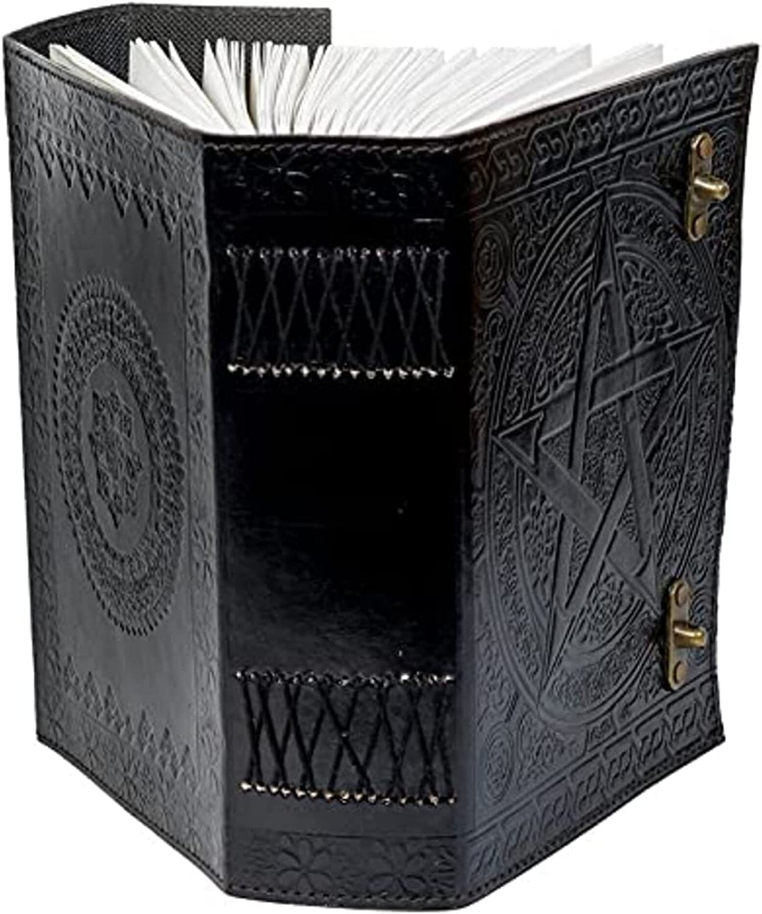 TUZECH 600 Pages Handmade Large Leather Journal Diary Embossed Tree of Life Book Of Shadows Hocus Pocus Notebook Writing Seven Chakra Grimoire Sketchbook 7 x 10 Leather Bound