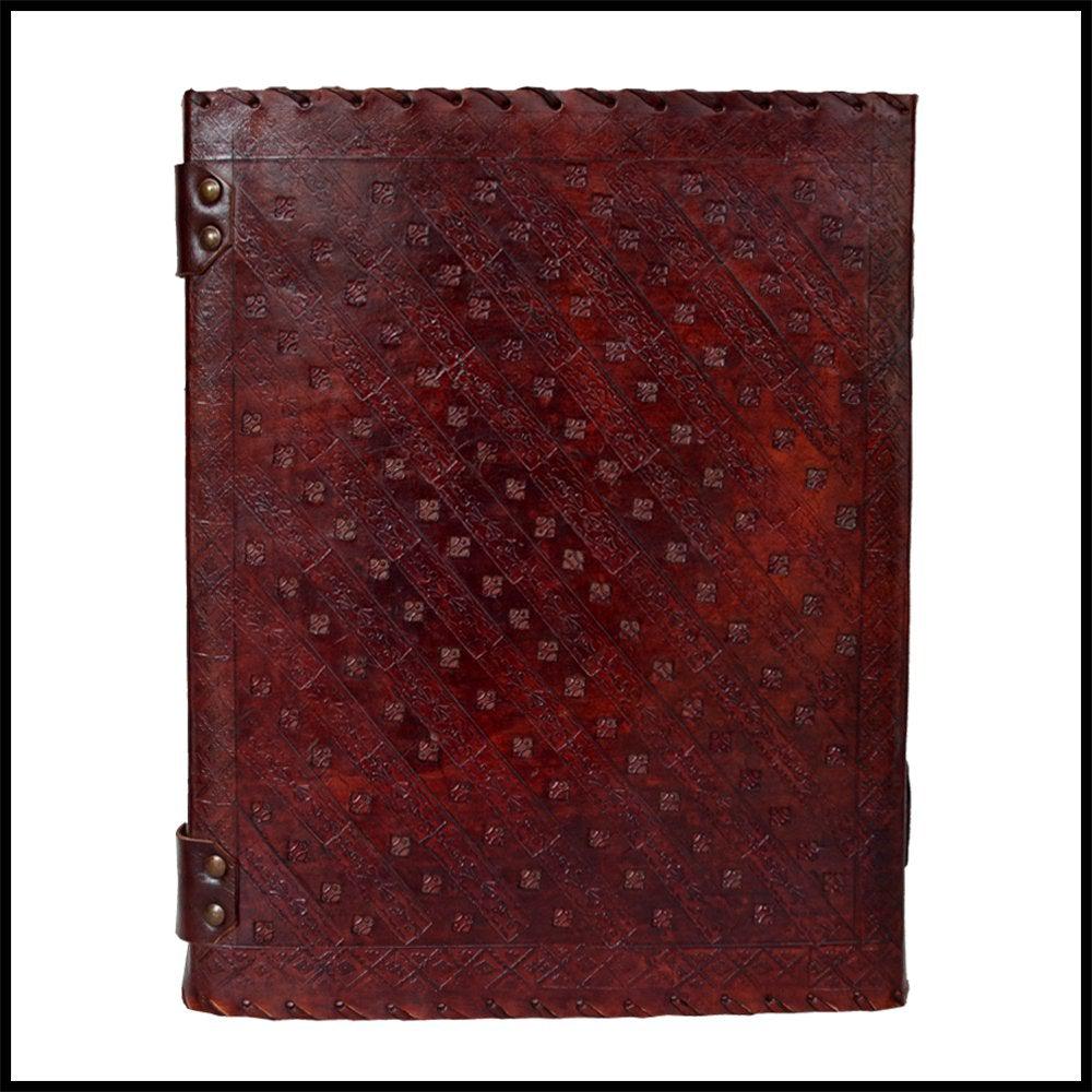 Seven Chakra Leather Journal & Handmade Paper Diary Notebook Journal for Personal Use or Gift, Office Supplies Size 10 x 13 inches (Brown)) Antique Handmade, Daily Notepad for Men & Women-Tuzech store