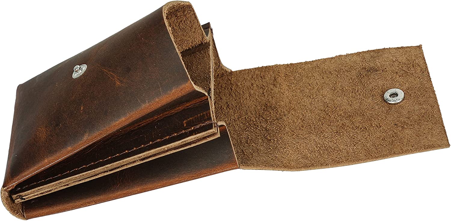 Tuzech Leather Multiple Layer Card Holder/Bag/Pouch/Wallet/Change Holder/Card Organizer/Accessories, Handmade (Bourbon Brown)-Tuzech store