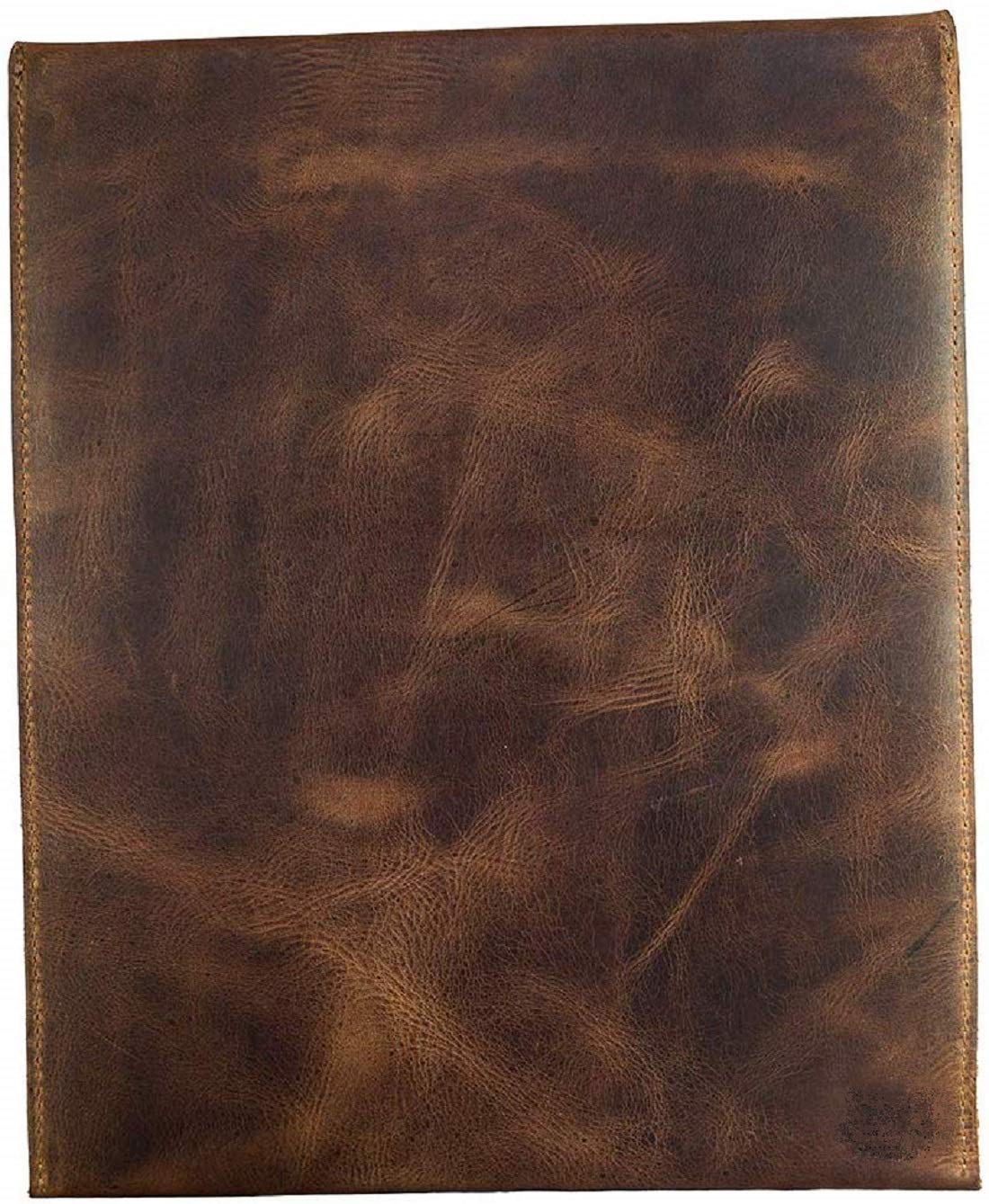 Leather Document Holder Mailing Envelope,Office & Work Resume Sales Portfolio Binder Folder-Interview/Legal Document Organizer Handmade Bourbon Brown (12.5 inches)-Tuzech store