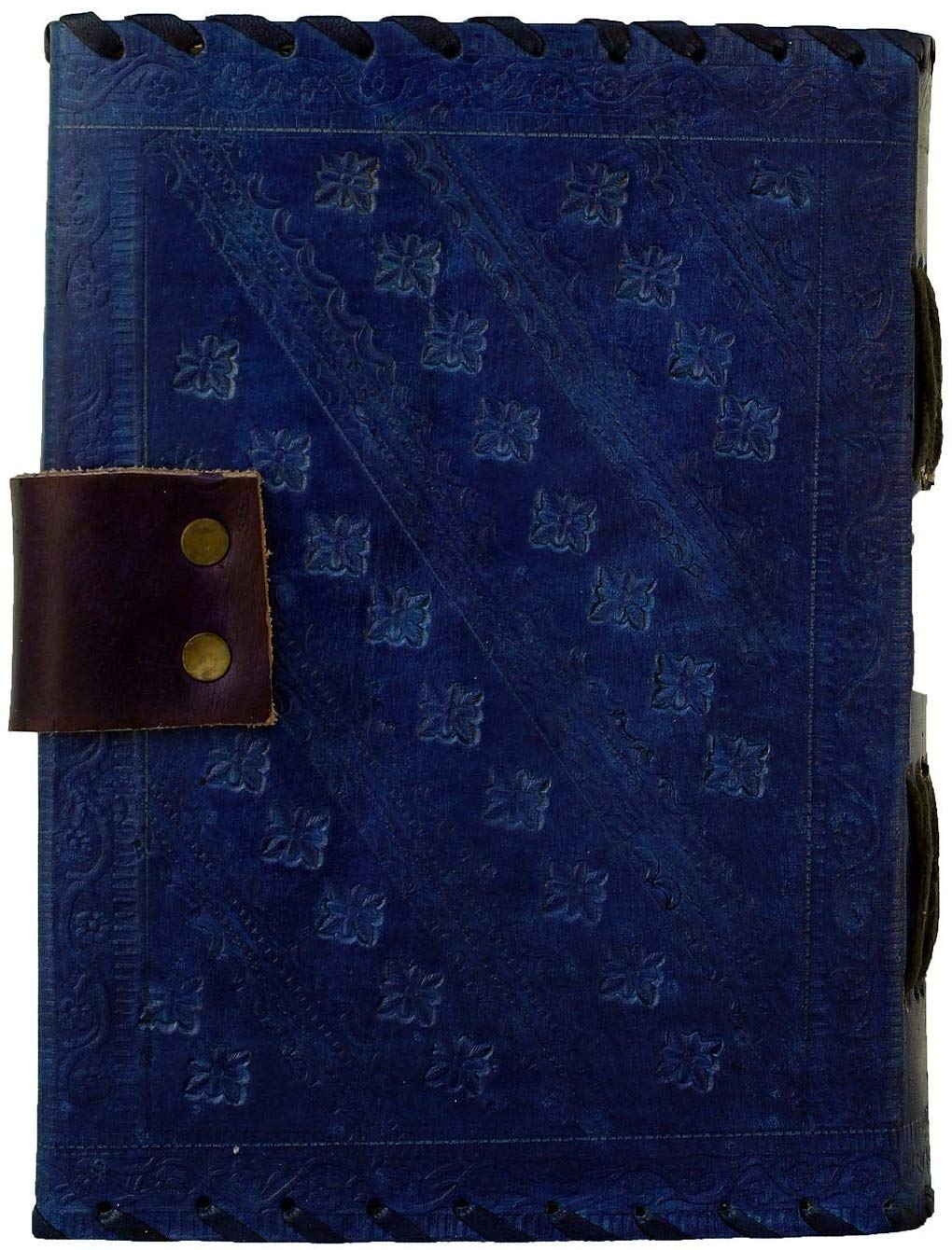 ININDIA Handmade Pure Leather Diary Leather Journal for Men and Women -Office Home Daily Use, Poem Writing with Lock Diary 7 Inches and Luck Stone-Tuzech store