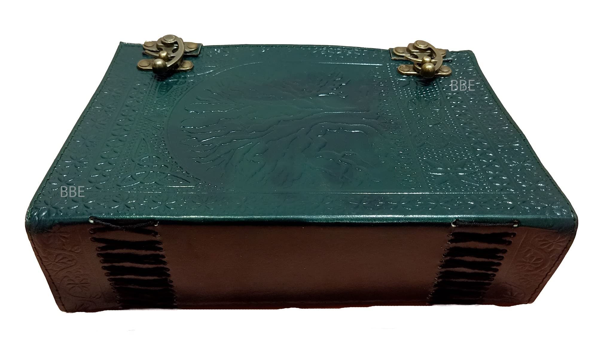 Tuzech 600 pages large tree of life journal | leather journal diary | embossed large tree of life notebook | writing leather notebook | handmade leather journal | leather grimoire | leather sketchbook 7 x 10 Thread Bound-Tuzech store