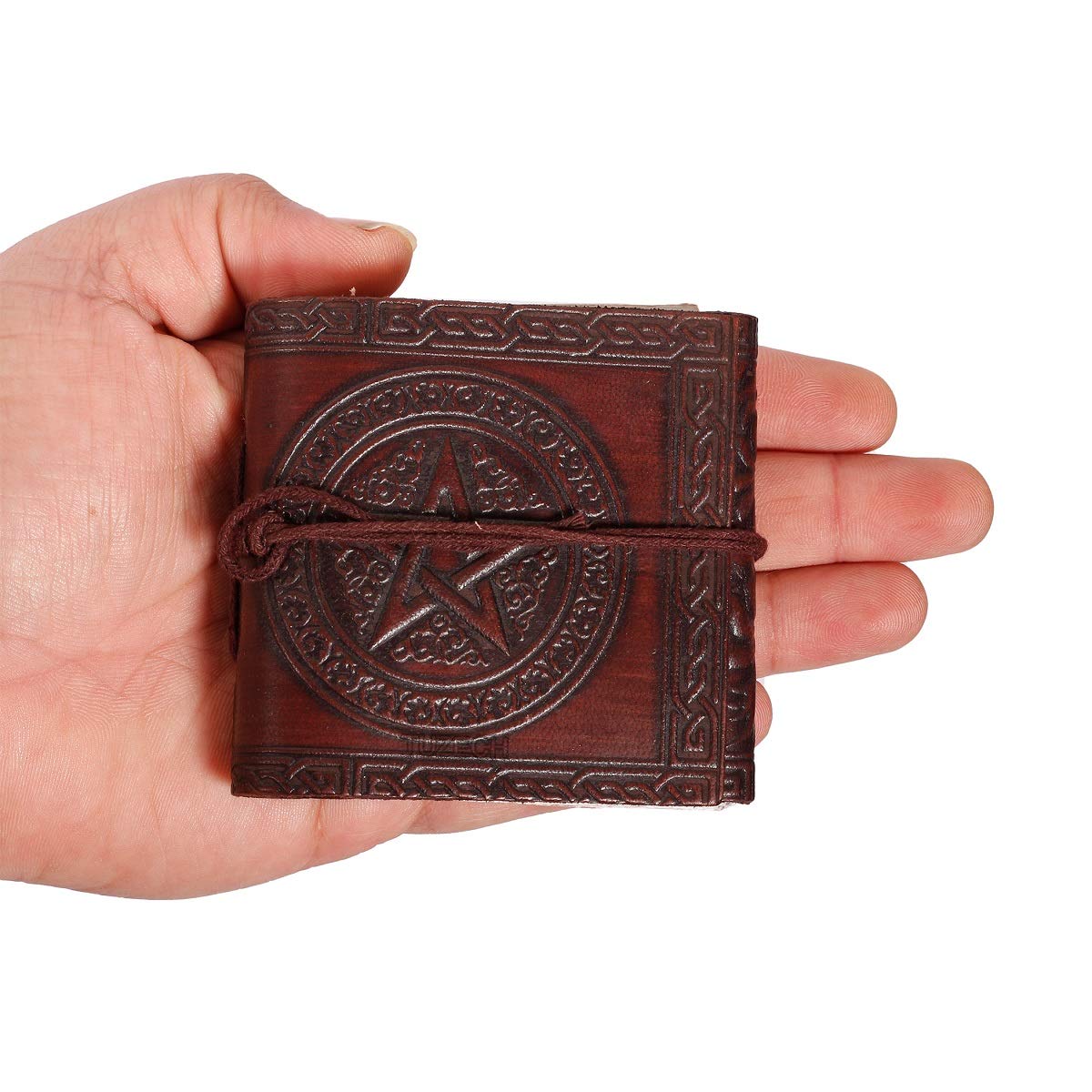 Tuzech Handmade Leather Set of 4 Mini Scrapbook Notebook Diary Blank Unlined Diary For Office||Artist|| Architect||Restaurants Vintage Journal for Men and Women-Tuzech store