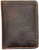 Leather Bifold Wallet Holds Travel Front Pocket Pouch Vintage Handmade Leather 6.5X 4 inches (Brown)-Tuzech store