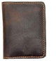 Leather Bifold Wallet Holds Travel Front Pocket Pouch Vintage Handmade Leather 6.5X 4 inches (Brown)-Tuzech store