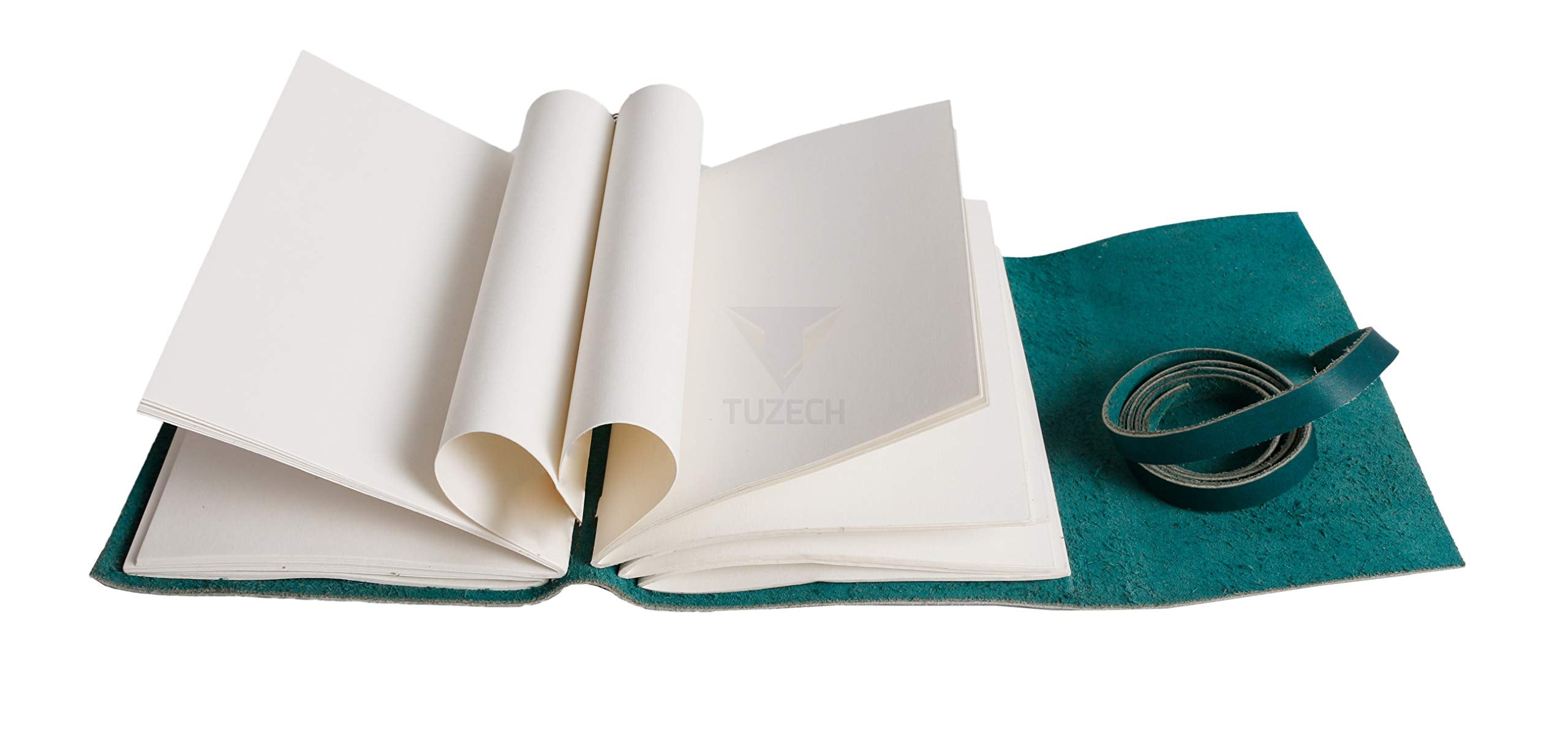 Tuzech Leather Journal Writing Notebook Antique Handmade Leather Bound Daily Notepad for Men/Women Unlined Paper for Art Sketchbook Travel Diary to Write in (7x5 Inches)-Tuzech store