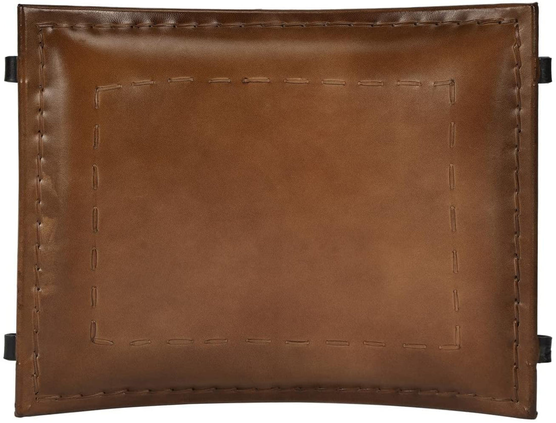 Tuzech Leather Foldable Barstools Butler Melton Brown Leather Stool | Leather Bar Stools | Leather Counter Stools | Genuine Leather Counter Stool | Cowhide Barstools | Rustic Vanity Sling Stool-Tuzech store