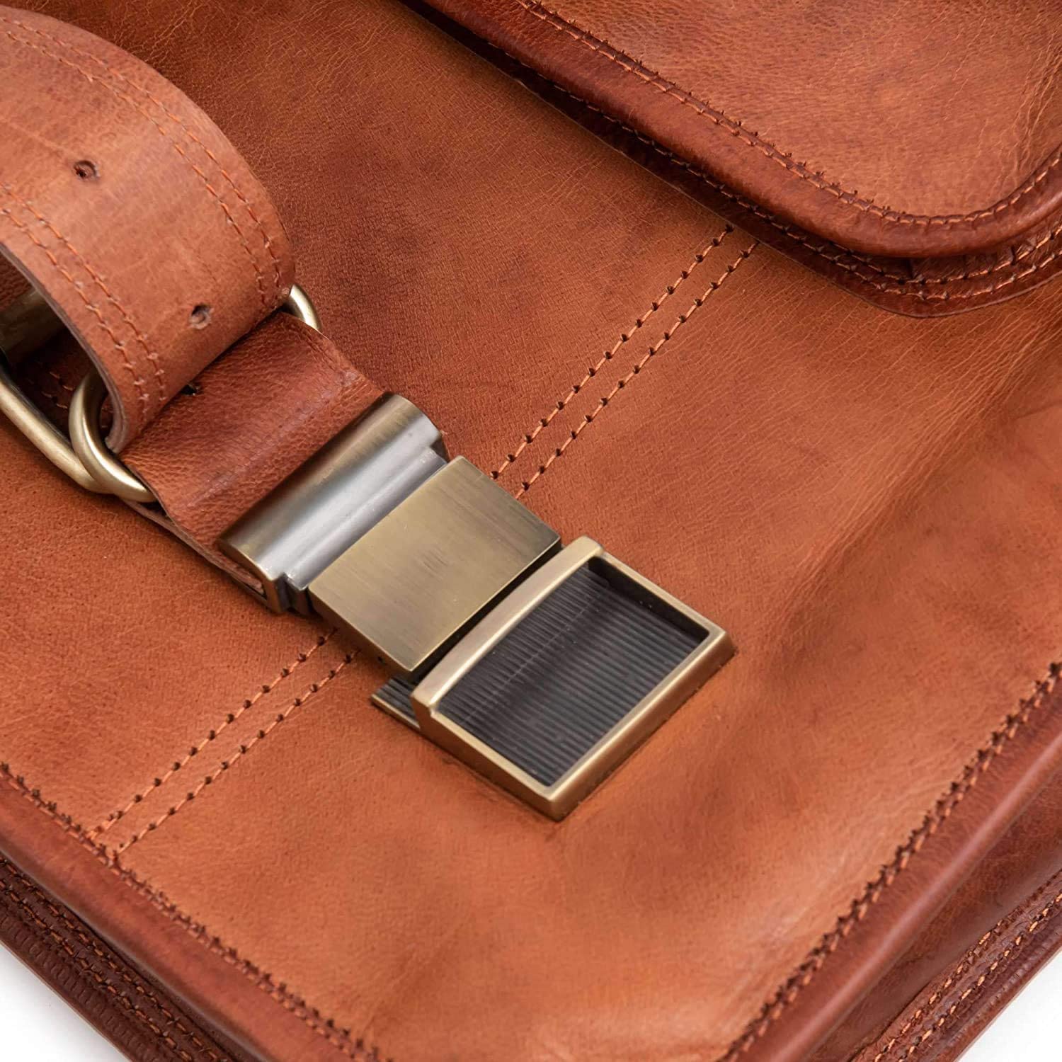 Vintage Handmade Leather Laptop Stylish Messenger Bag Shoulder Bag Briefcase Men Women Vintage Brown Color