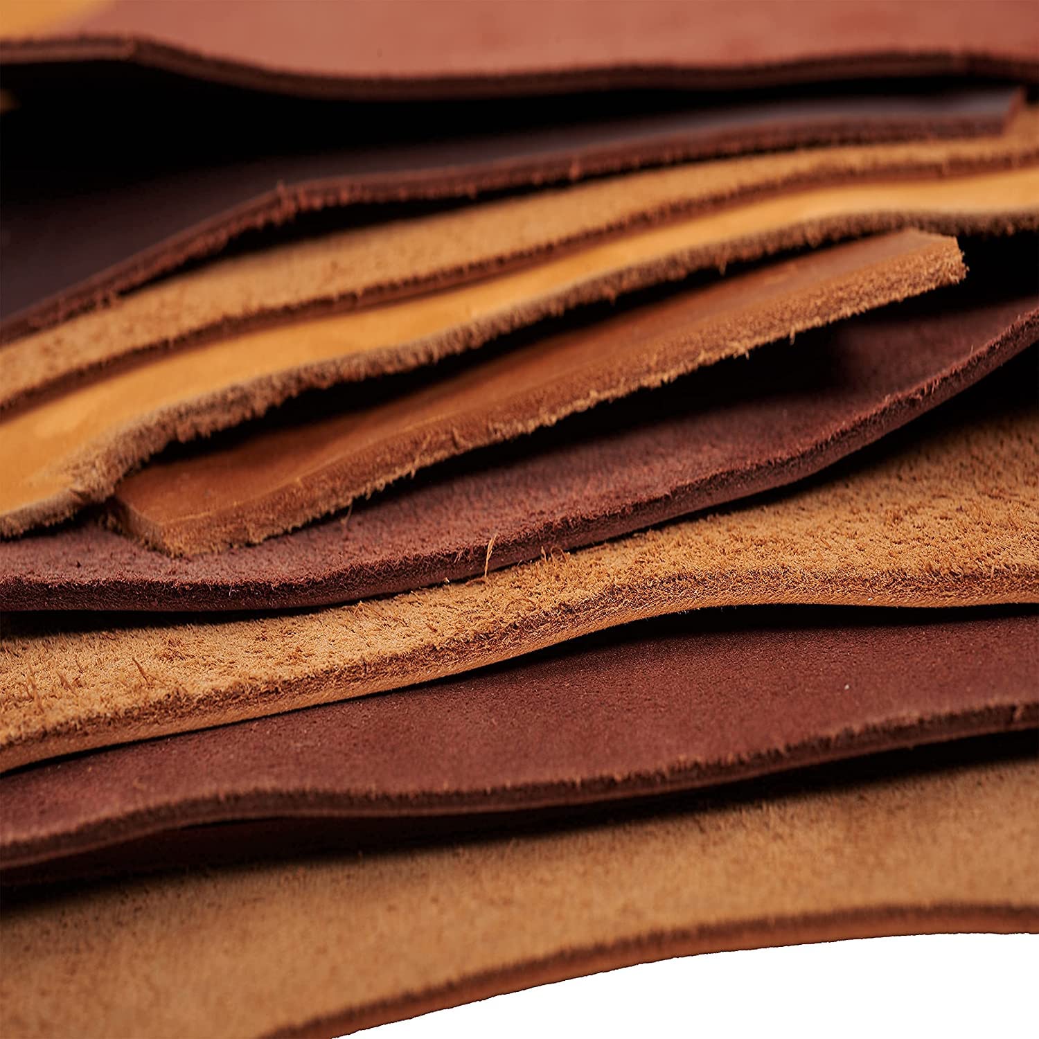 TUZECH Leather Scrap - Large Pieces of Full Grain Leather Cowhide Remnants Bag - Design & Make Crafts - Mixed Colors (5 lbs)-Tuzech store