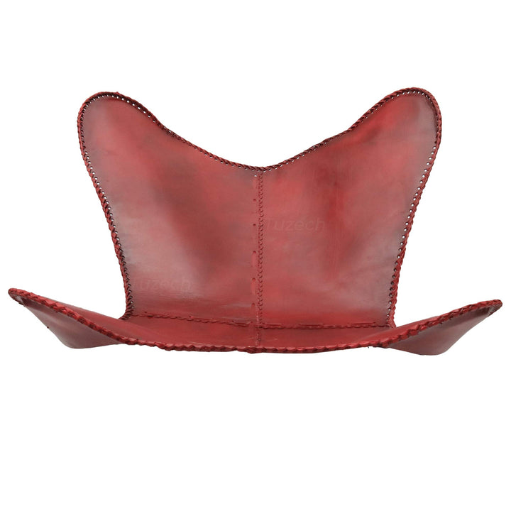 Tuzech Vintage Classic Handmade Leather arm Chair Star Butterfly Genuine Leather Chair Home Decor (103x70x84 cm)-Tuzech store