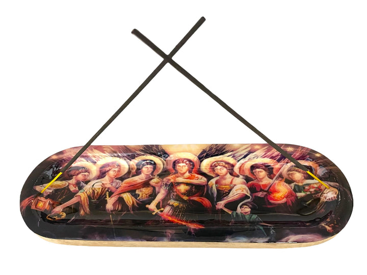 Govinda - Incense Burner Stick Holder Ash Catcher Wooden Handmade Modern Gift Wood Home Decor Size 12 X 4 Inches,