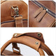 TUZECH Leather Vintage Travel Luggage Bag Duffle Retro Carry on Handbag Gym Sports Bag Airplane Luggage Carry-With Shoe Compartment (22 Inches) (Tan Brown)-Tuzech store