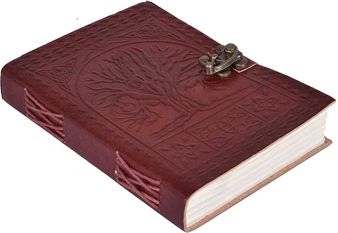 TUZECH Handmade Leather Journal Tree of Life For Men & Women (7x10 INCHES)-Tuzech store