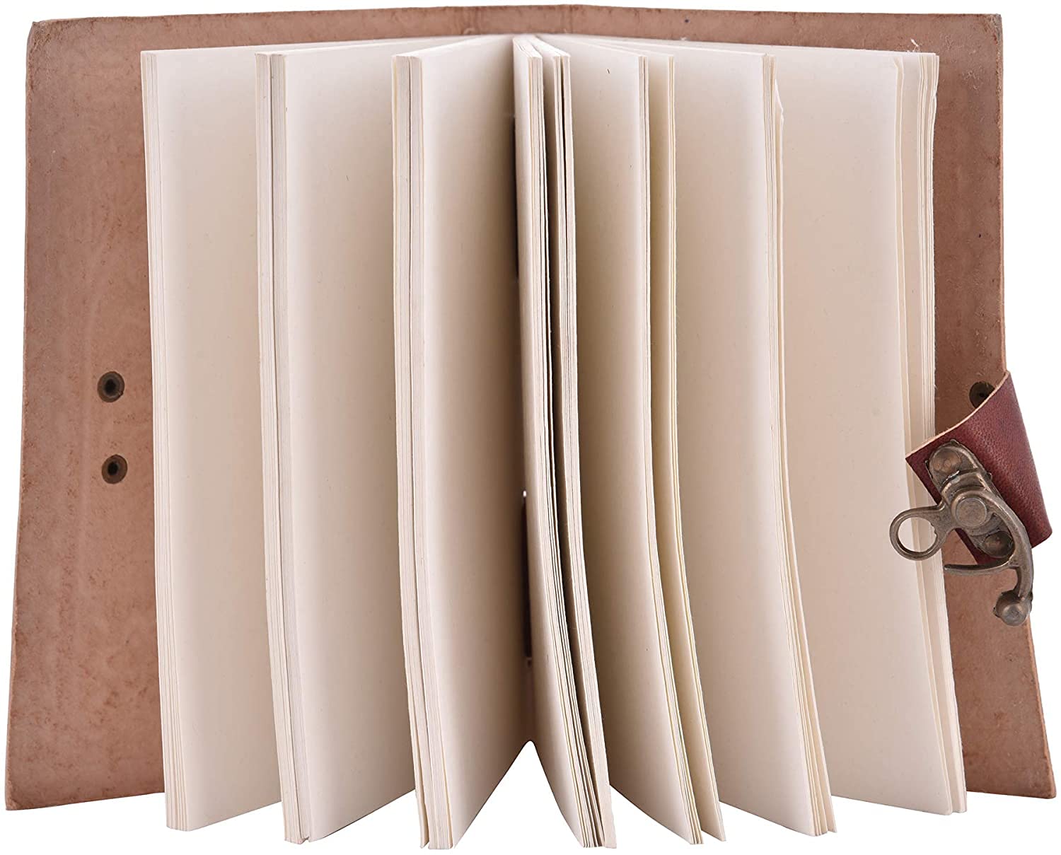 Handmade Leather Journal Tree of Life - Writing Notebook Handmade Leather Bound Daily Notepads for Men and Women Blank Paper Large 8 x 6 Inches - Book of Shadows Gift for Art Sketchbook, Hocus Pocus Travel Diary and Journals