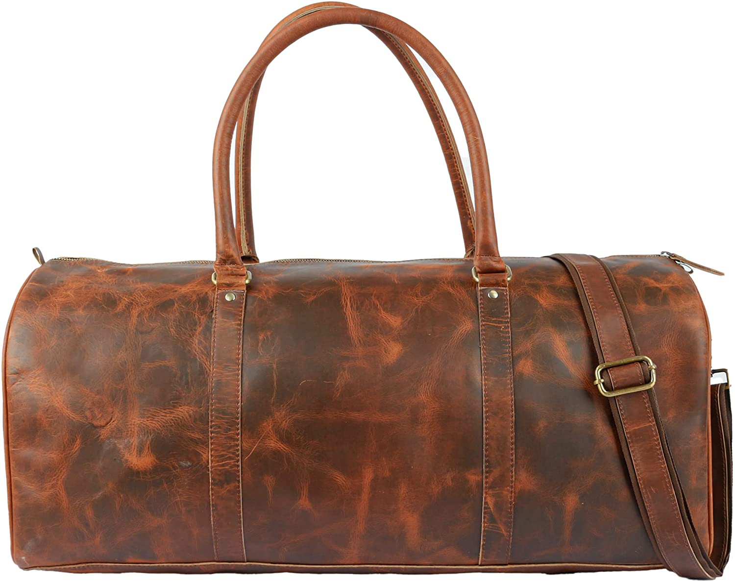 TUZECH Vintage Crazy Horse Leather men's Travel Duffle luggage Bag Gym Sports Overnight Weekend-Tuzech store