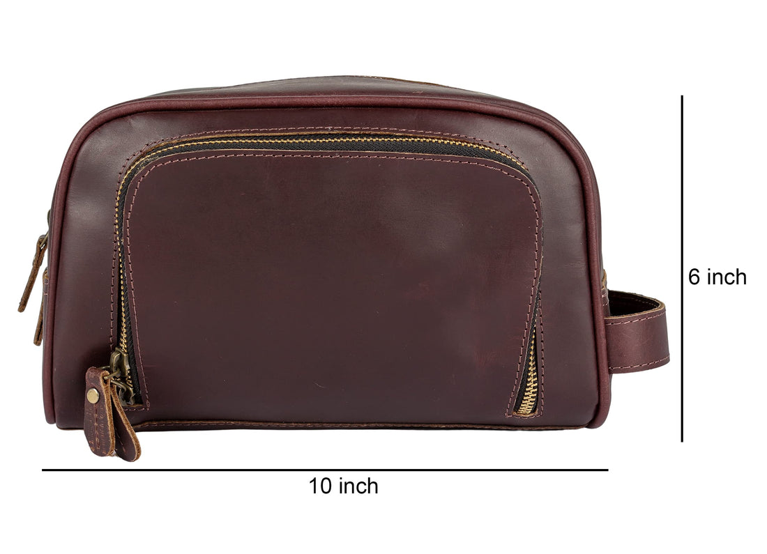 Tuzech Handmade Travel Toiletry Bag Dopp Kit - Shaving Kit Hanging Zippered Makeup Bathroom Cosmetic Pouch
