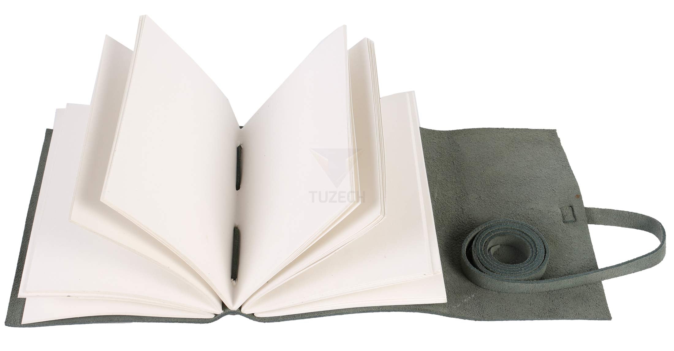 Tuzech Leather Journal Writing Notebook Antique Handmade Leather Bound Daily Notepad for Men/Women Unlined Paper for Art Sketchbook Travel Diary to Write in (7x5 Inches)-Tuzech store
