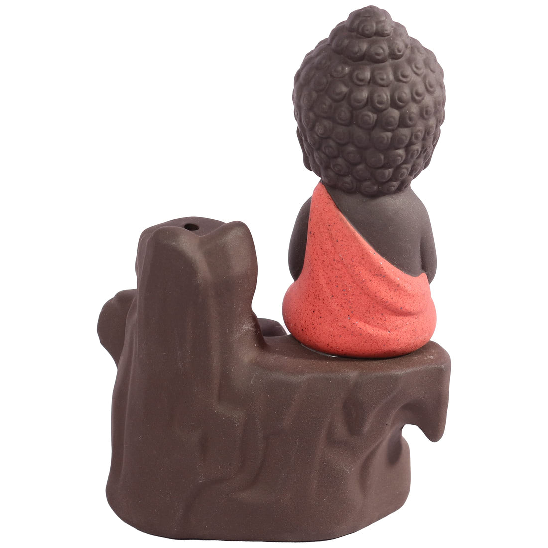 Tuzech Handicraft Ceramic Buddha Smoke Fountain Backflow Incense Holder Home Decor Buddha Statue Gifts Showpieces Multicolor (Cone Not Included)-Tuzech store