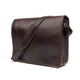 TUZECH Genuine Leather Bag Handmade Vintage Rustic Cross Body Messenger Laptop Bag Courier Satchel Bag Gift Men Women Bag (Dark Brown)