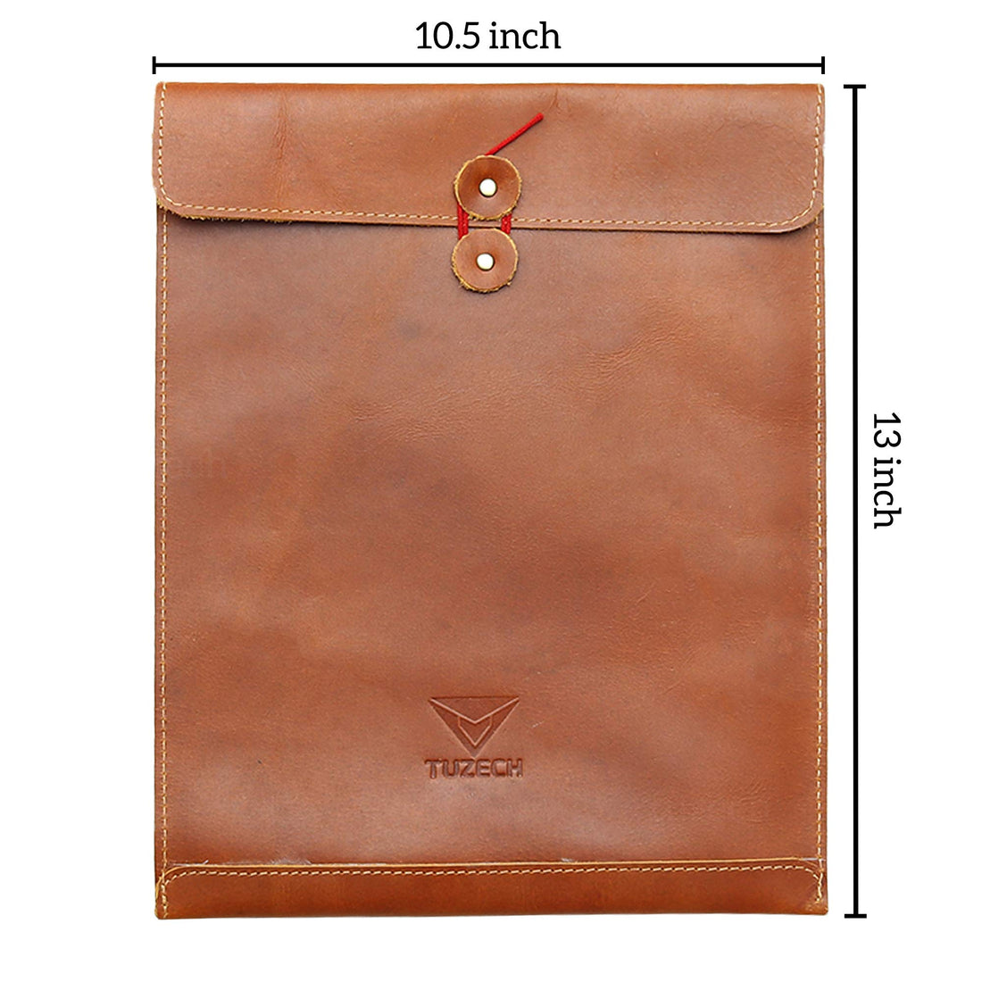 Leather Document Holder Mailing Envelope,Office & Work Resume Sales Portfolio Binder Folder-Interview/Legal Document Organizer Handmade (12.5 inches)-Tuzech store
